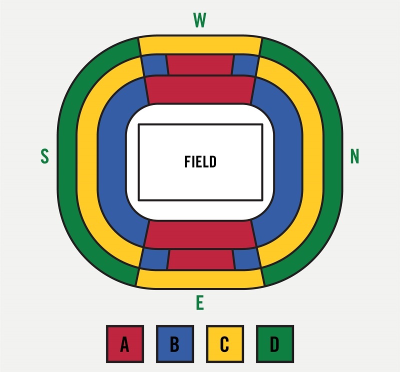 FNB Stadium, Johannesburg, South Africa Seating Plan