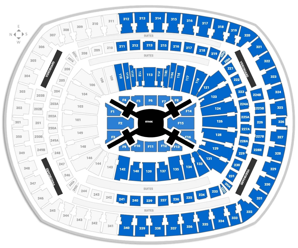 MetLife Stadium, East Rutherford, New Jersey, United States / MetLife Stadium, East Rutherford, New Jersey, United States Venue Seating Plan