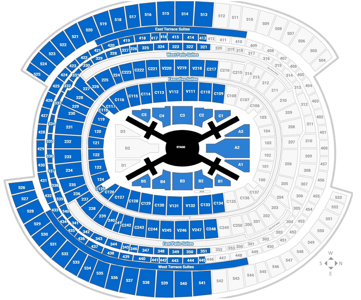 Los Angeles Stadium, Inglewood, California, United States / Los Angeles Stadium, Inglewood, California, United States Venue Seating Plan