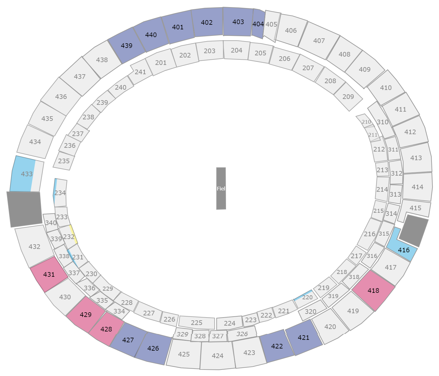 The Gabba, Brisbane, Australia Seating Plan