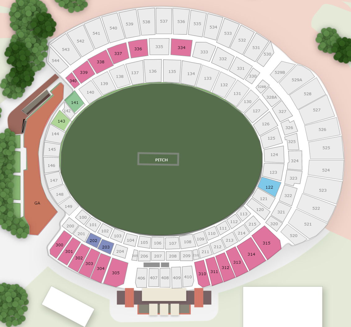 Adelaide Oval, Adelaide, Australia / Adelaide Oval, Adelaide, Australia Venue Seating Plan
