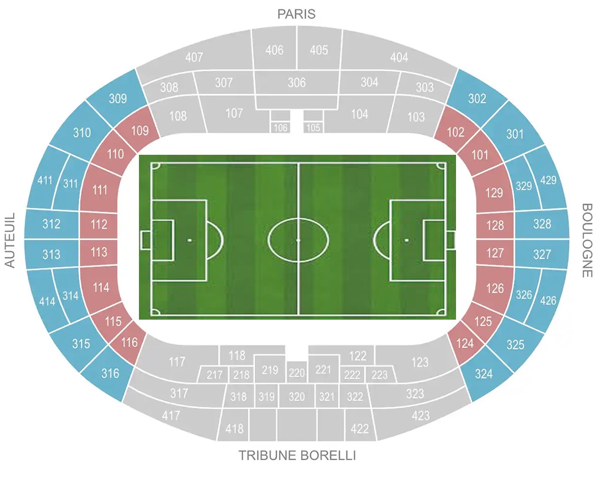 Parc Des Princes , Paris, France / Parc Des Princes , Paris, France Venue Seating Plan