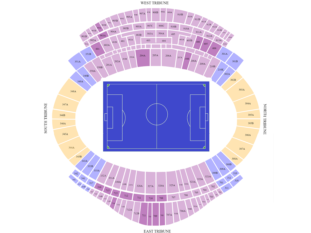 Ataturk Olympic Stadium, Istanbul, Turkey / Ataturk Olympic Stadium, Istanbul, Turkey Venue Seating Plan
