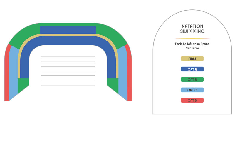 Paris La Defense Arena - Swimming, Paris, France / Paris La Defense Arena - Swimming, Paris, France Venue Seating Plan