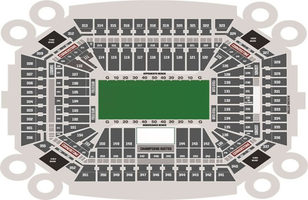 Hard Rock Stadium, Florida, Miami, United States Seating Plan