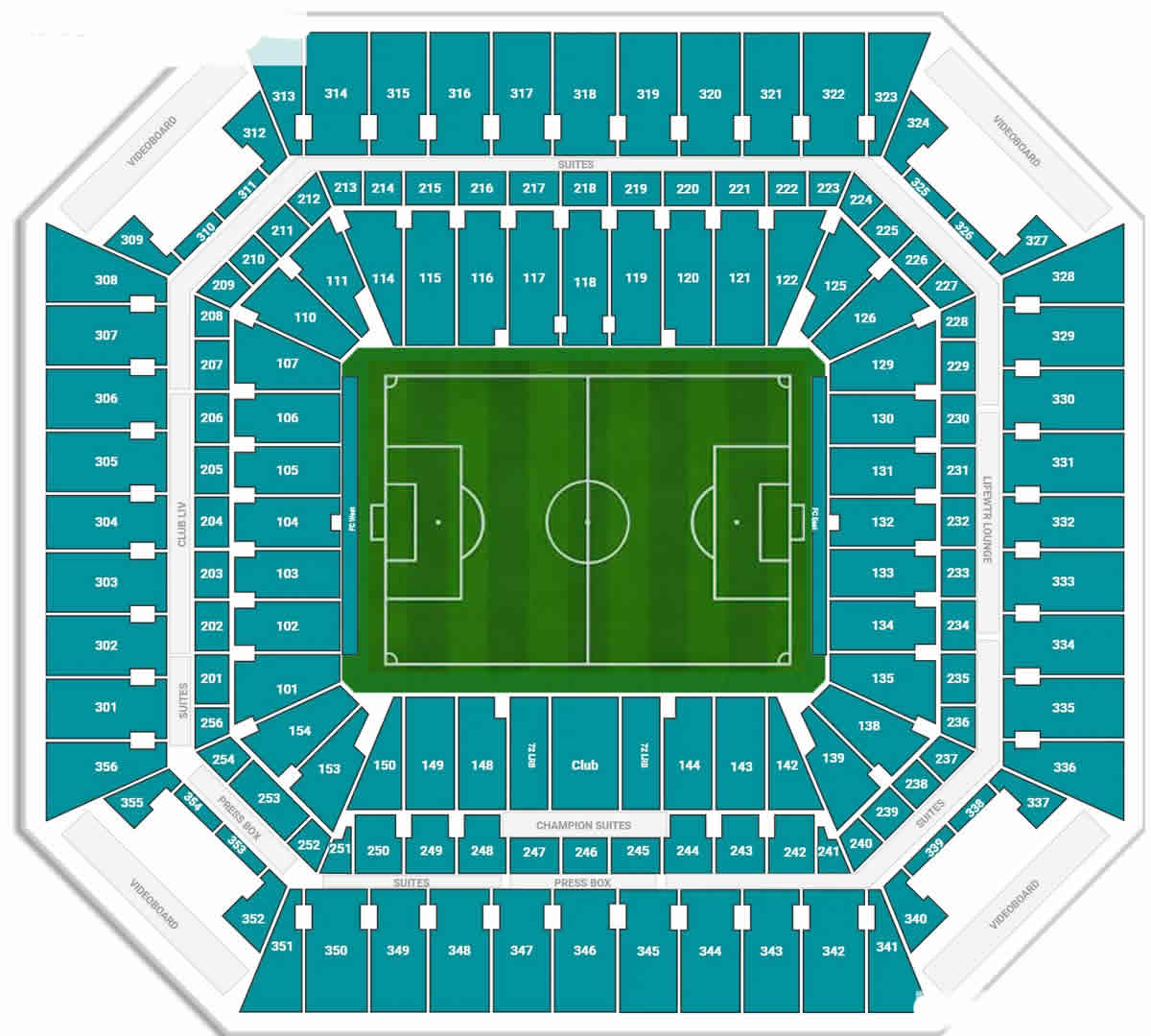 Hard Rock Stadium, Florida, Miami, United States / Hard Rock Stadium, Florida, Miami, United States Venue Seating Plan