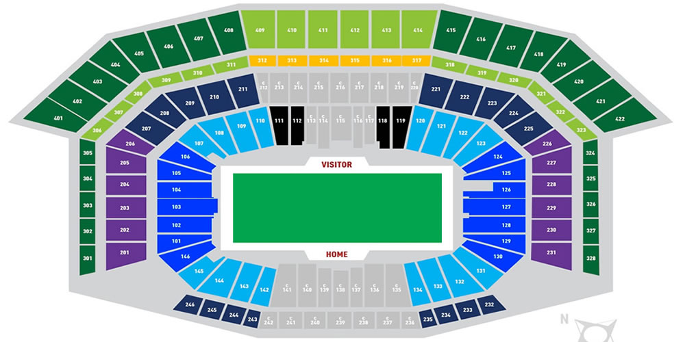 Levis Stadium, Santa Clara, California, United States Seating Plan