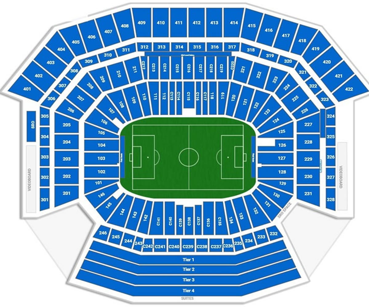 Levis Stadium, Santa Clara, California, United States / Levis Stadium, Santa Clara, California, United States Venue Seating Plan