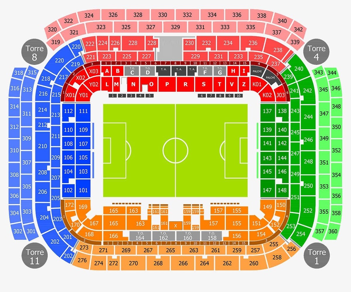 San Siro Stadium, Milan, Italy / San Siro Stadium, Milan, Italy Venue Seating Plan
