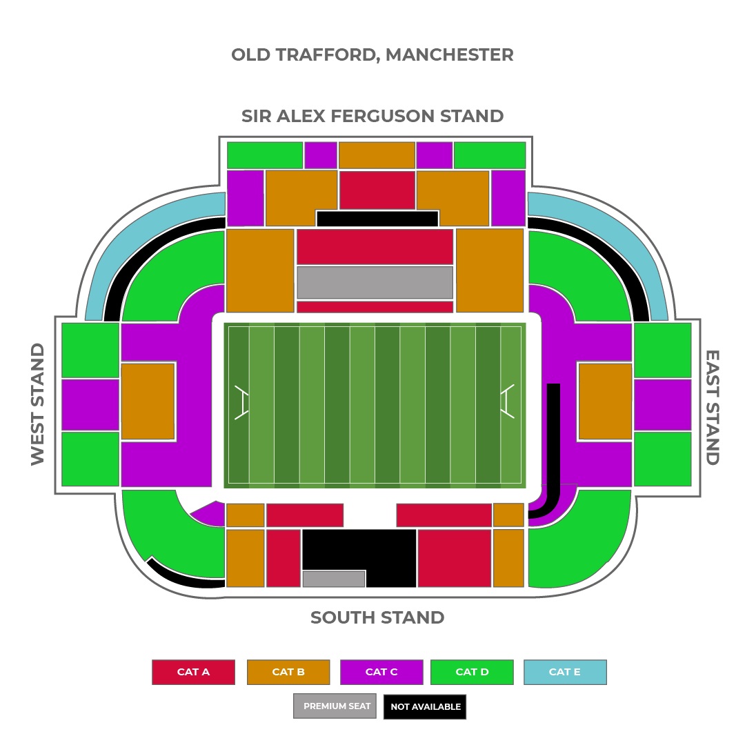 Emirates Old Trafford, Manchester, United Kingdom Seating Plan
