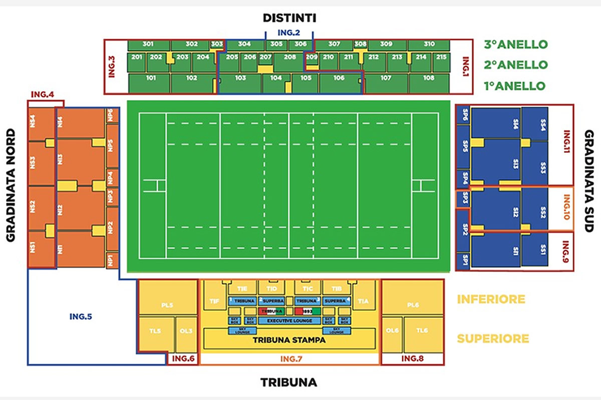 Stadio Luigi Ferraris,  Genoa, Italy / Stadio Luigi Ferraris,  Genoa, Italy Venue Seating Plan