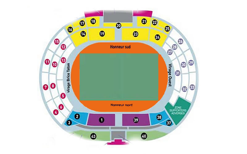 Stadium de Toulouse , Toulouse, France Seating Plan