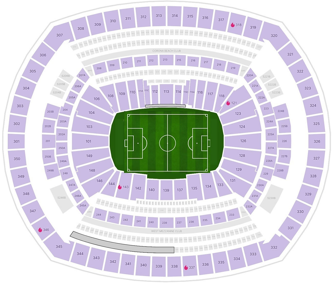 MetLife Stadium, East Rutherford, New Jersey, United States / MetLife Stadium, East Rutherford, New Jersey, United States Venue Seating Plan