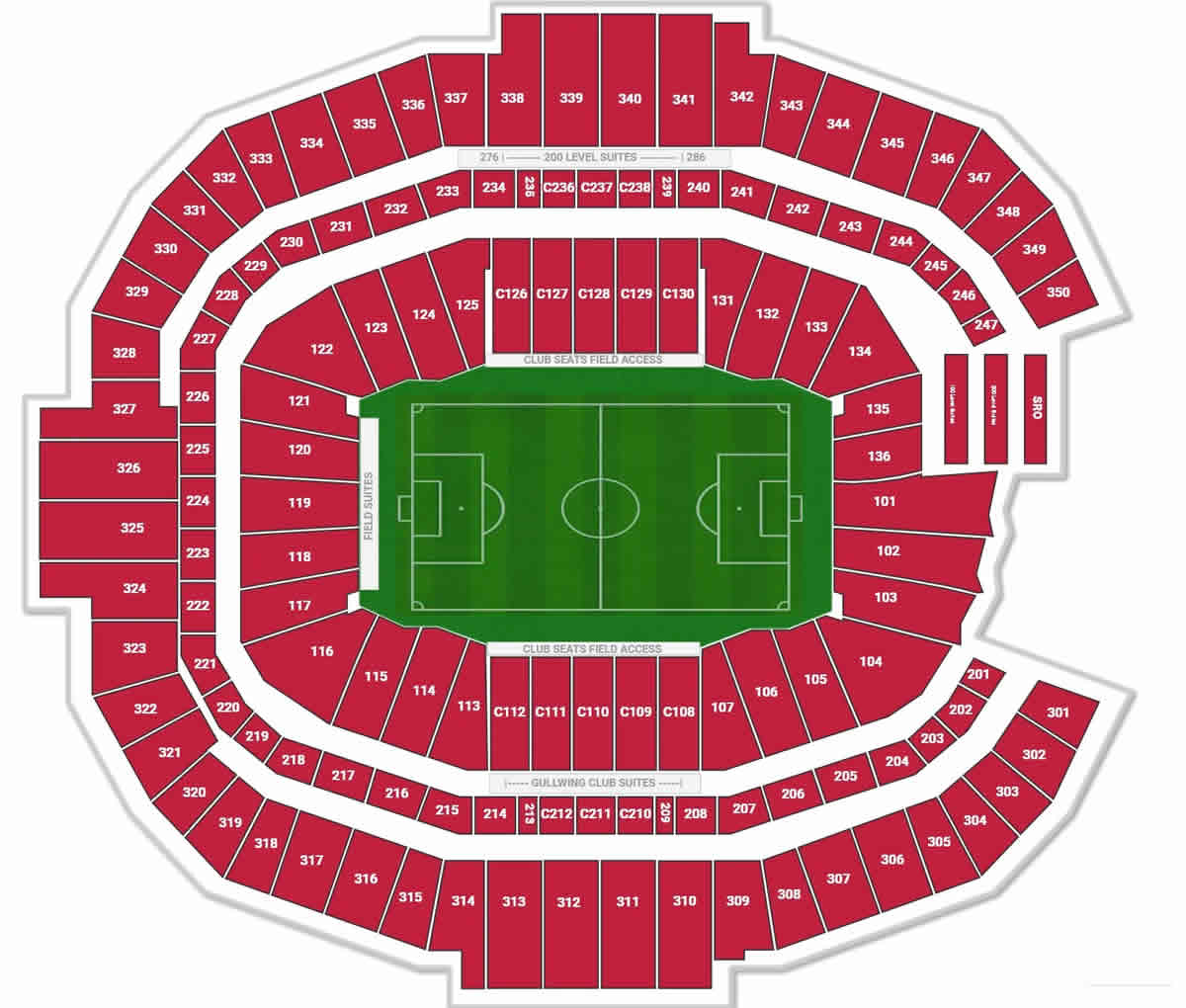 Mercedes-Benz Stadium, Atlanta, Georgia, United States / Mercedes-Benz Stadium, Atlanta, Georgia, United States Venue Seating Plan