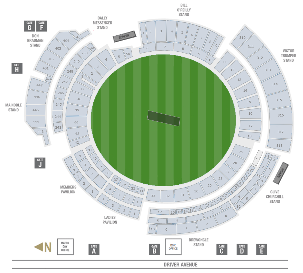 Sydney Cricket Ground, Sydney, Australia / Sydney Cricket Ground, Sydney, Australia Venue Seating Plan