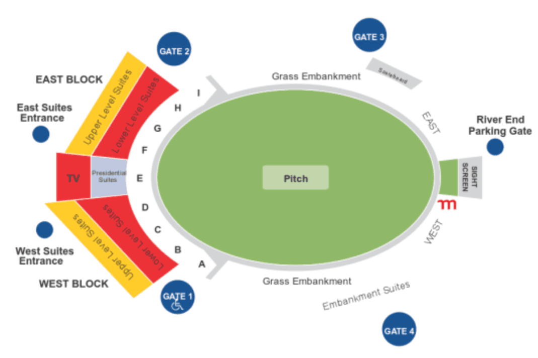 SuperSport Park Cricket Stadium, Centurion, South Africa / SuperSport Park Cricket Stadium, Centurion, South Africa Venue Seating Plan
