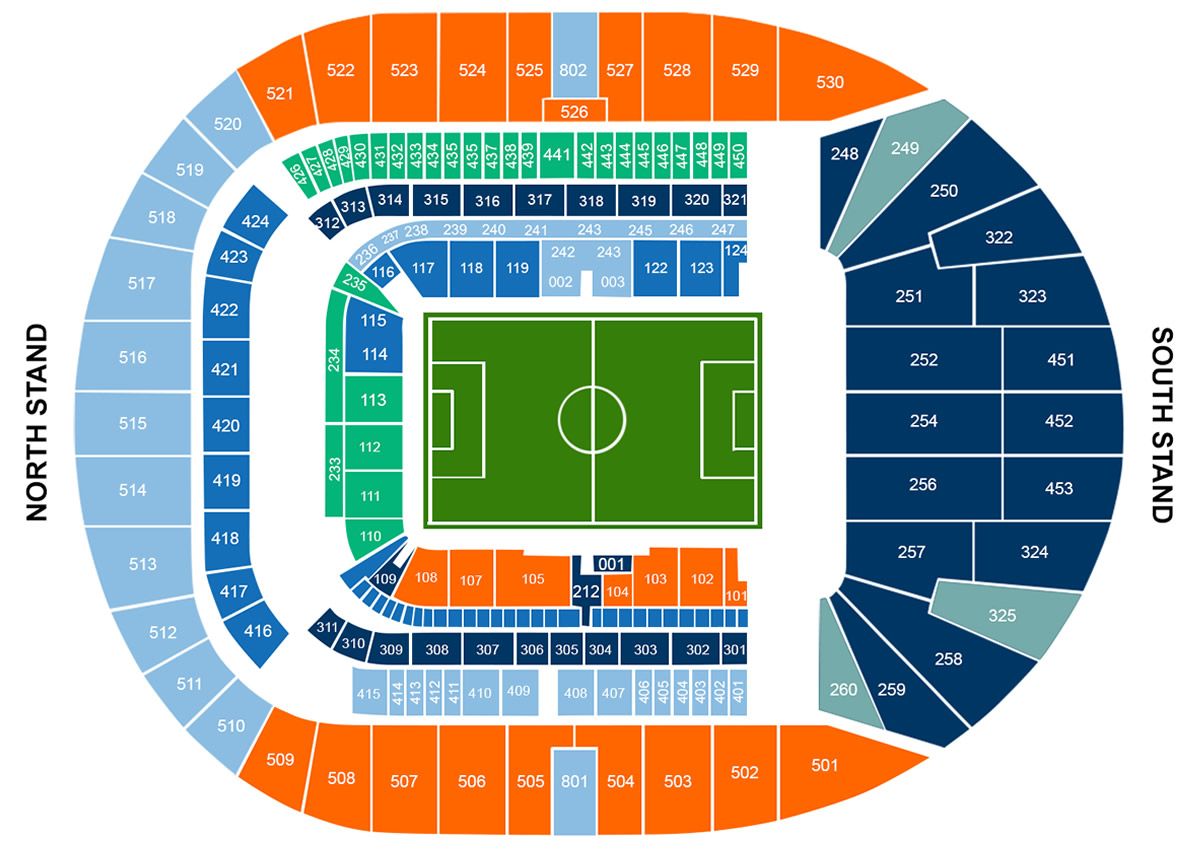 Tottenham Hotspur Stadium , Tottenham, United Kingdom / Tottenham Hotspur Stadium , Tottenham, United Kingdom Venue Seating Plan