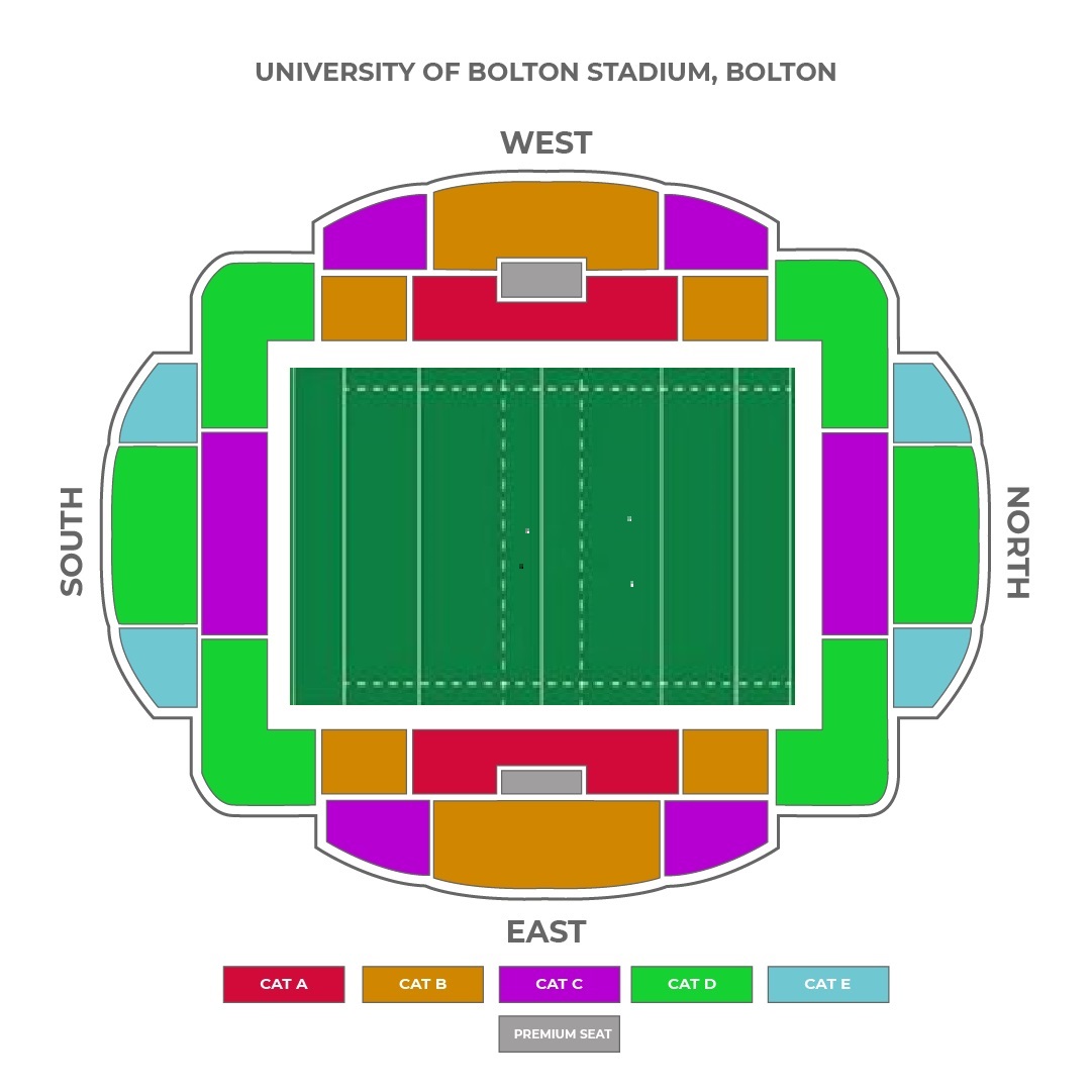 University of Bolton Stadium, Manchester, United Kingdom / University of Bolton Stadium, Manchester, United Kingdom Venue Seating Plan