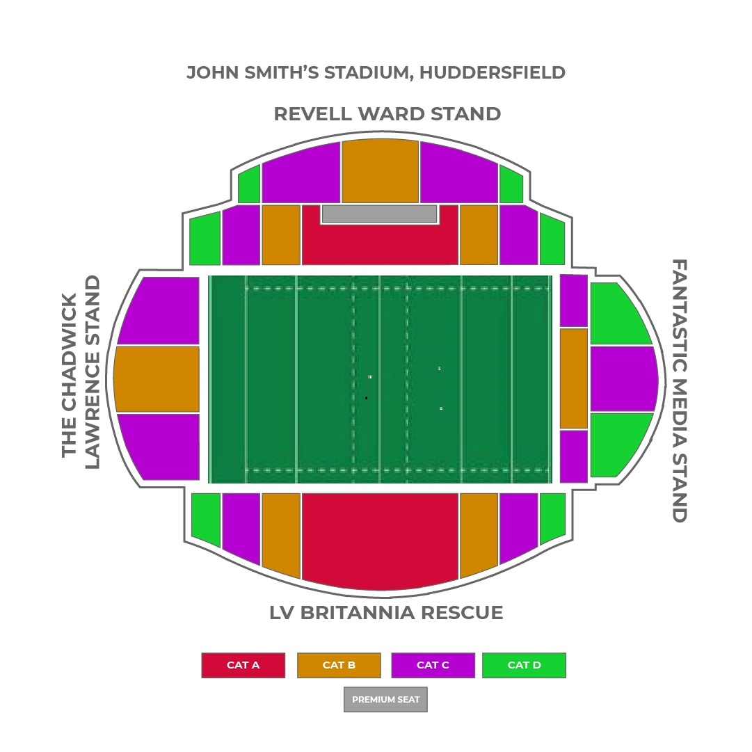 John Smith Stadium, Huddersfield, United Kingdom / John Smith Stadium, Huddersfield, United Kingdom Venue Seating Plan
