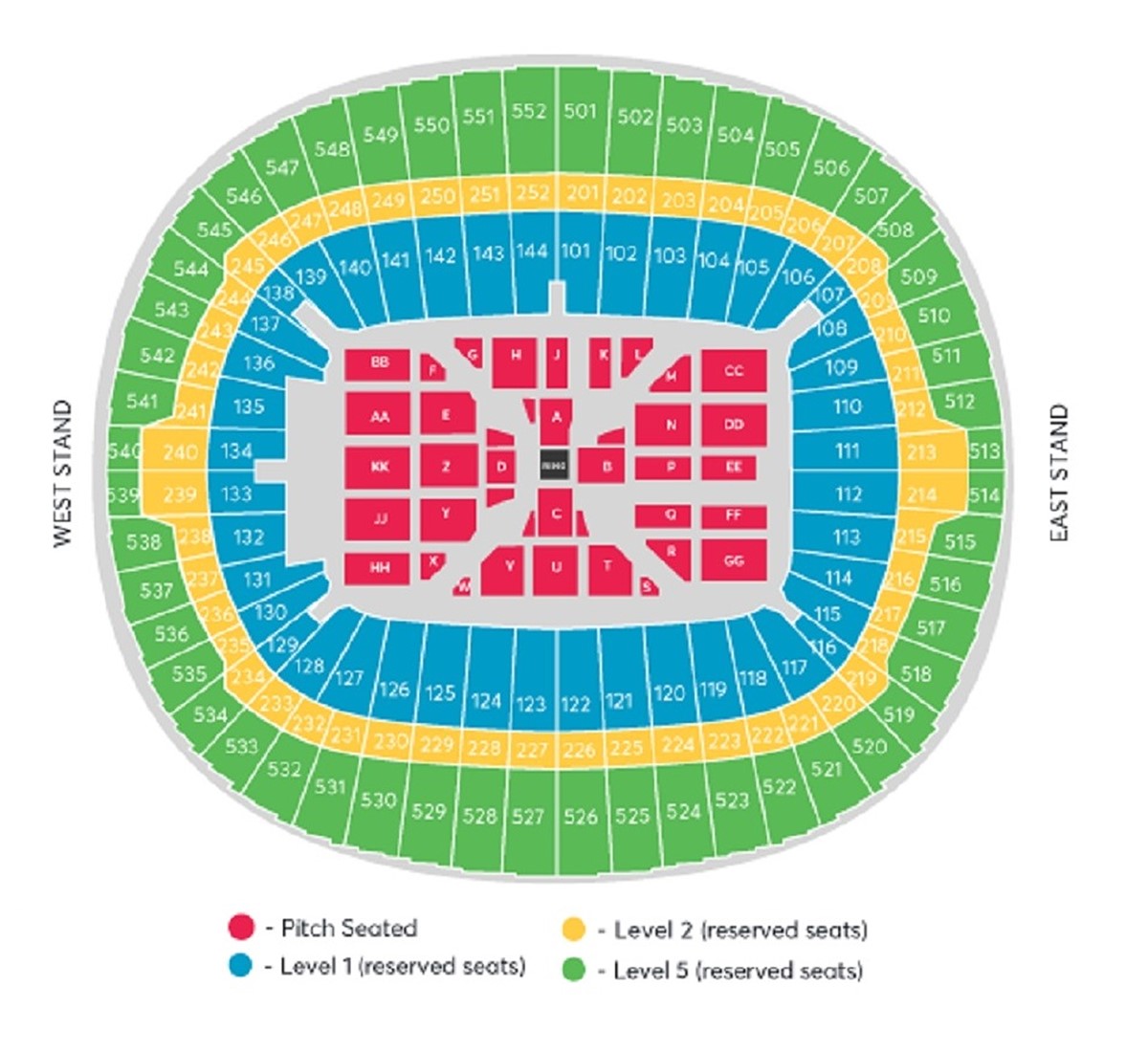 Wembley Stadium, London, England, United Kingdom / Wembley Stadium, London, England, United Kingdom Venue Seating Plan